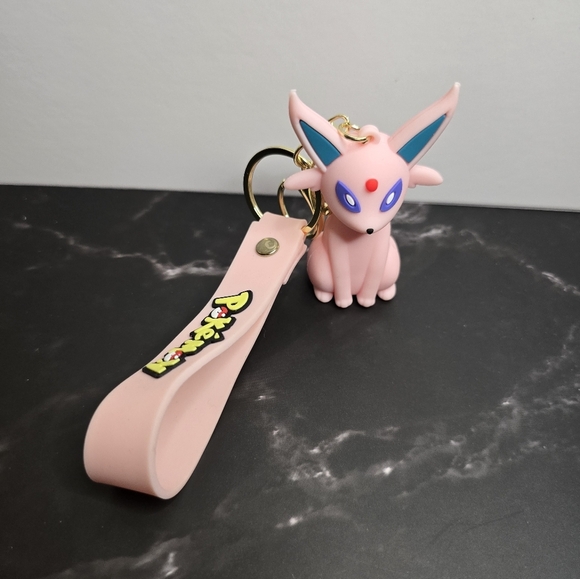 unbranded Accessories - Espeon Pokemon Keychain- Vinyl Figure Charm